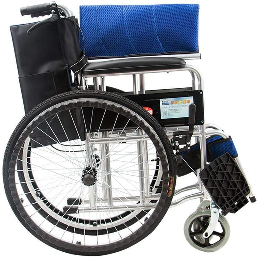 Wheelchair,Portable Folding Lightweight Travel Self-propelled Elderly/Disabled Scooter Trolley Transport Chair,Portable