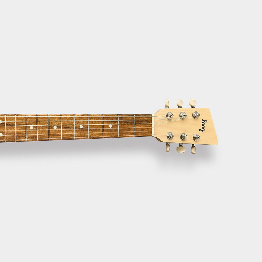 Loog Pro 6 Acoustic kids real guitar for Beginners Compact size Ages 9+ Learning app and Lessons included