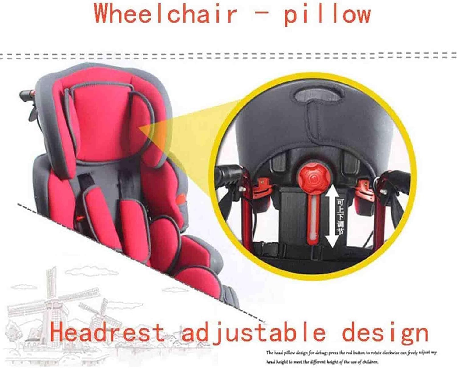 Child Wheelchair, Lightweight Folding Wheelchair, Lightweight Wheelchairs, Strong and Sturdy Self Propelled Wheelchair, Suitablefor Child People with Disabilities