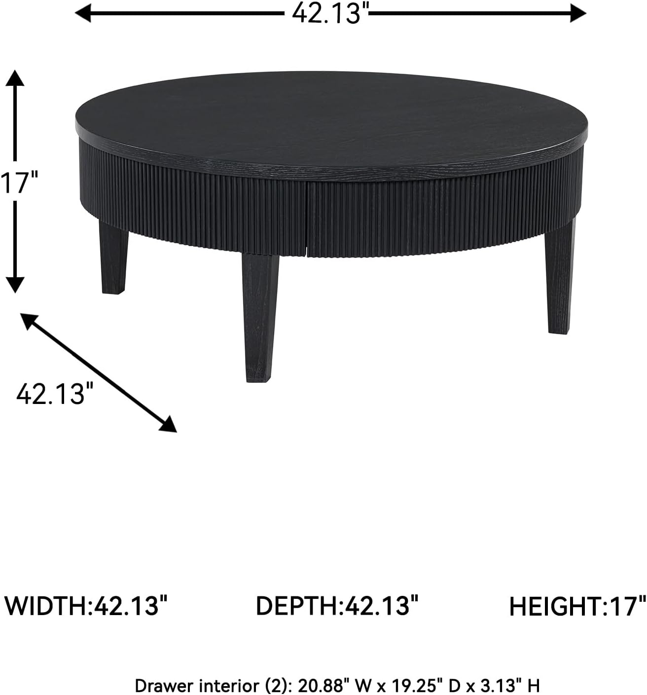 Signature Design by Ashley Marstream Modern Coffee Table with 4 Legs, Black