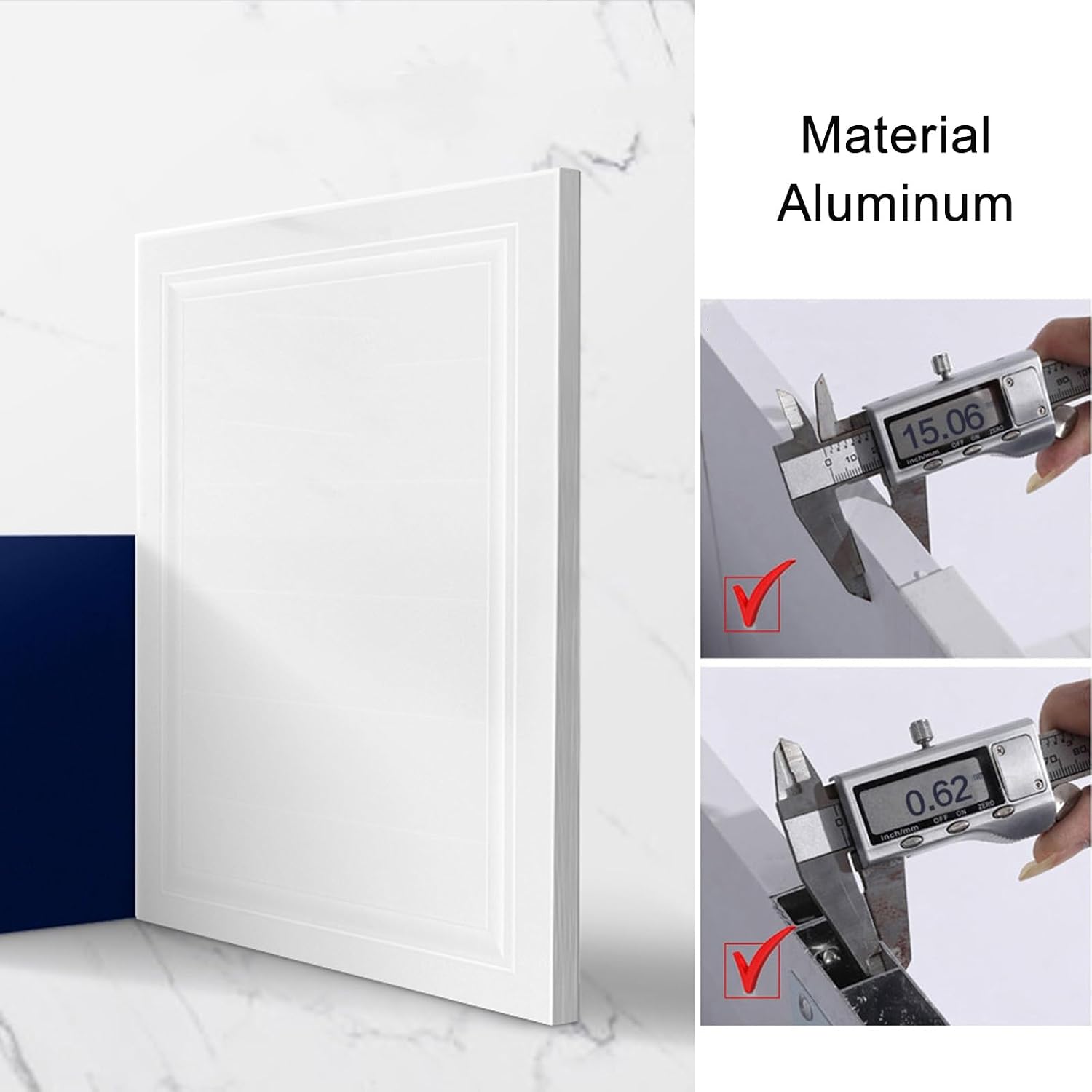 Bathroom Mirror Cabinet, Corner Vanity Mirror for Small Space, Wall Mounted Bathroom Storage Cabinet with Mirror, Aluminum Alloy Construction IP54 Waterproof (Color : White)