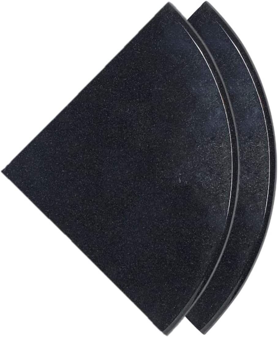 Tenedos Absolute Black Granite 9' Corner Shower Shelf – Polished Both Sides, Stain Resistant, Maintenance-Free, Premium Quality Bathroom Accessory (2)