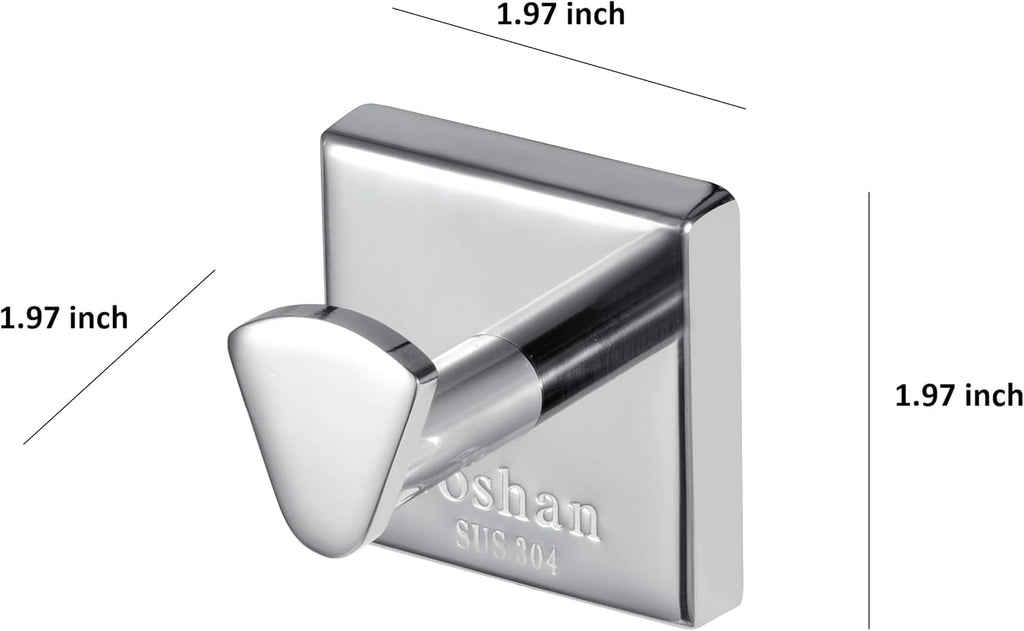 Roshan Handcrafted and Hand Polished Multi Purpose Towel Rack, Rust Proof and Peel Resistant Towel Shelf, Includes 2 Handmade Hooks (6-Piece Silver)