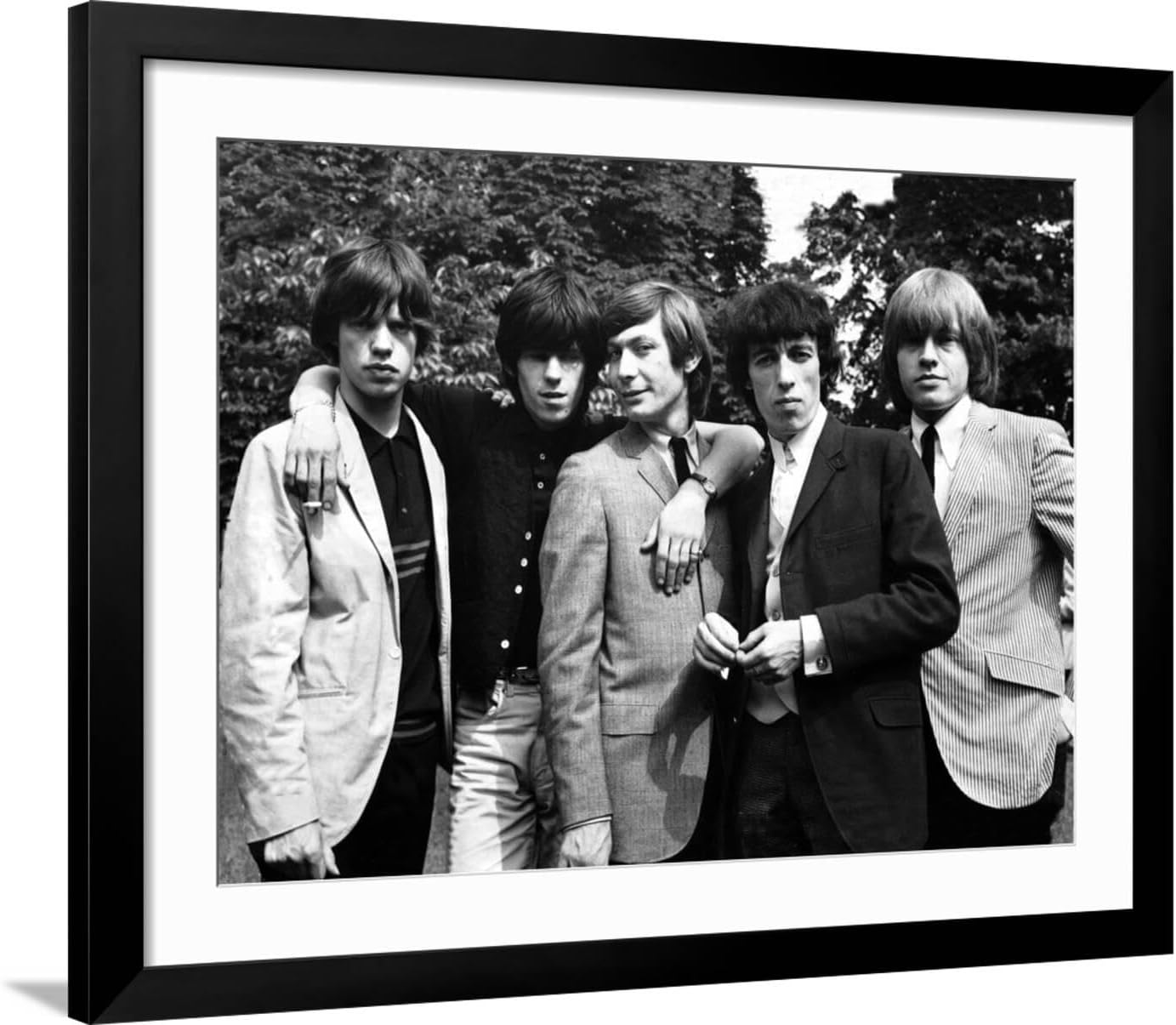 Art.com Wall Photo Rolling Stones, 1964 on Black Frame by Associated Newspapers, 40' x 32'