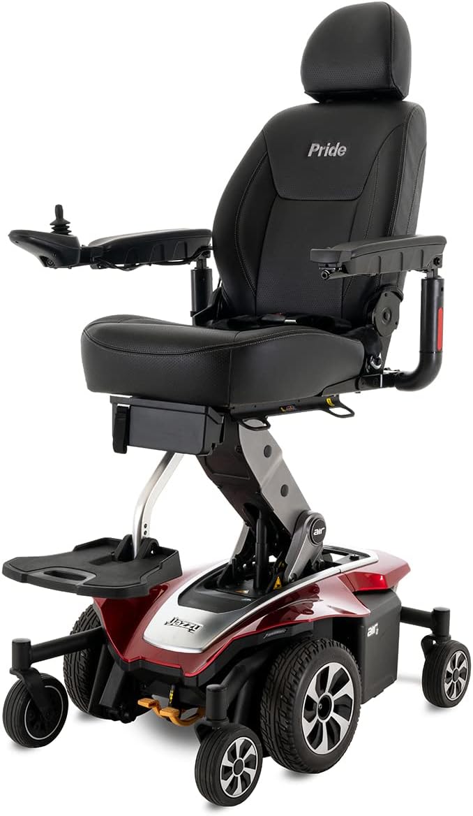 Pride Jazzy Air 2 (Ruby Red)- Includes Joystick Cover, Chair Cover, ARM Bag!