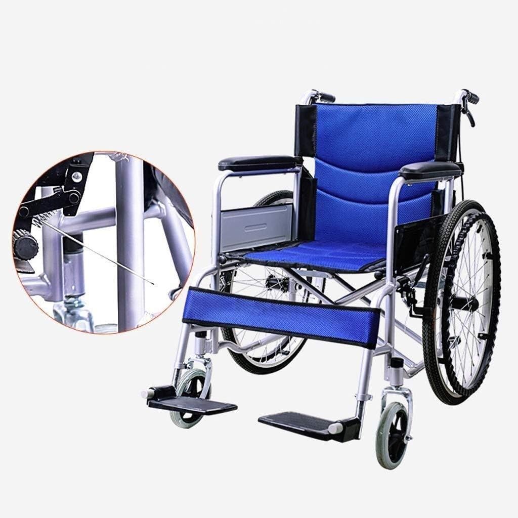 Wheelchair Fold Scooter, Lightweight Portable with Adjustable Foot Pedal Travel Trolley Seniors with Disabilities,Portable