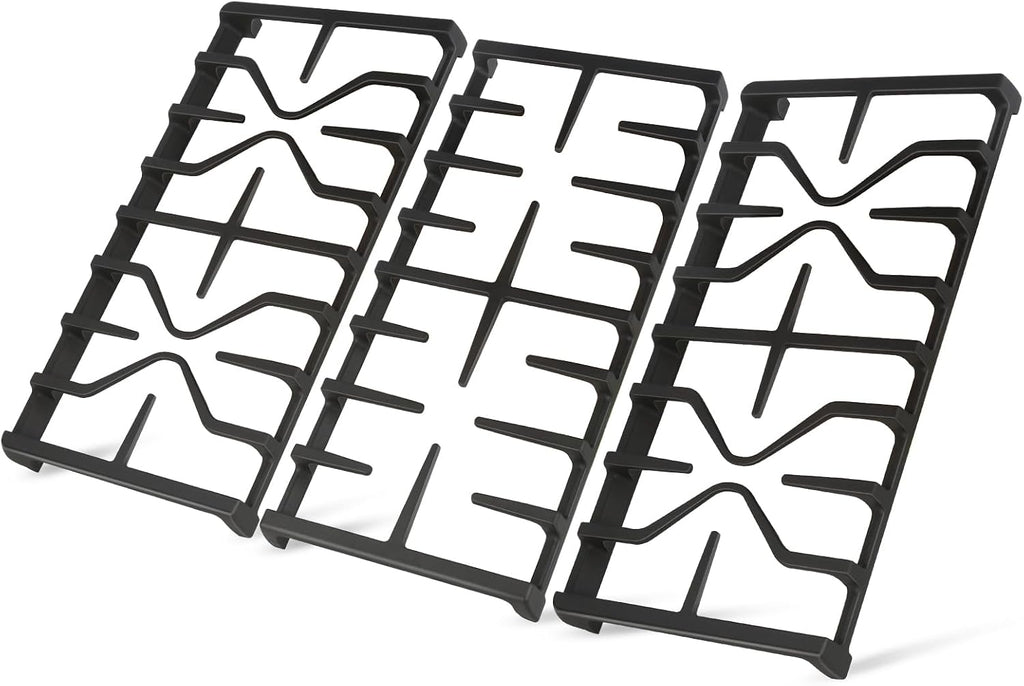 Upgraded WB31X27151 Side Grates WB31X27150 Center Grates Replacement for GE General Electric Stove Parts, WB31X24736 WB31X24737 Cast Iron Grate Cooktop Burner for JGBS66REKSS JGB735SPSS Stove Grate