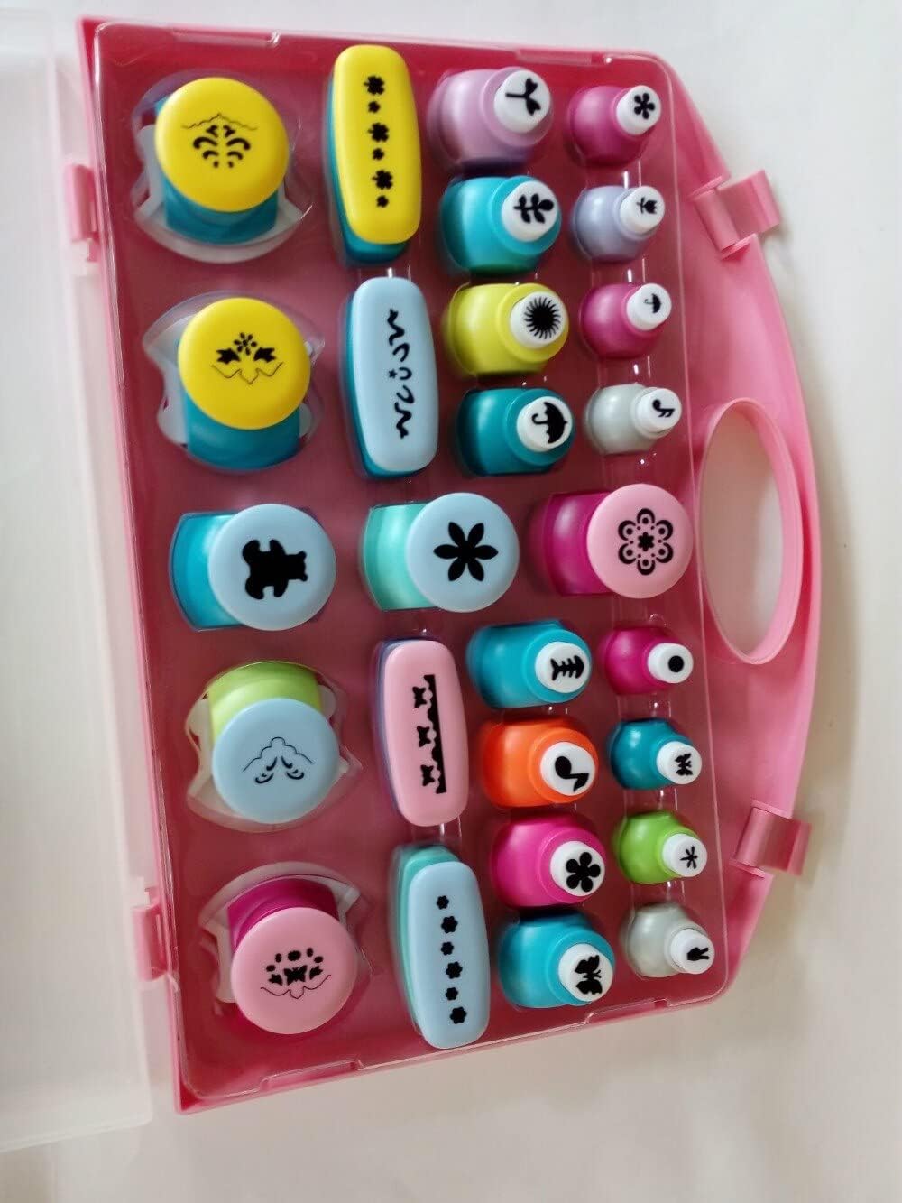 Children's manual DIY preschool flowering Hole Punch Craft DIY Scrapbooking Cards Printing Paper Shaper embossing machine - (Color: 36pcs set)