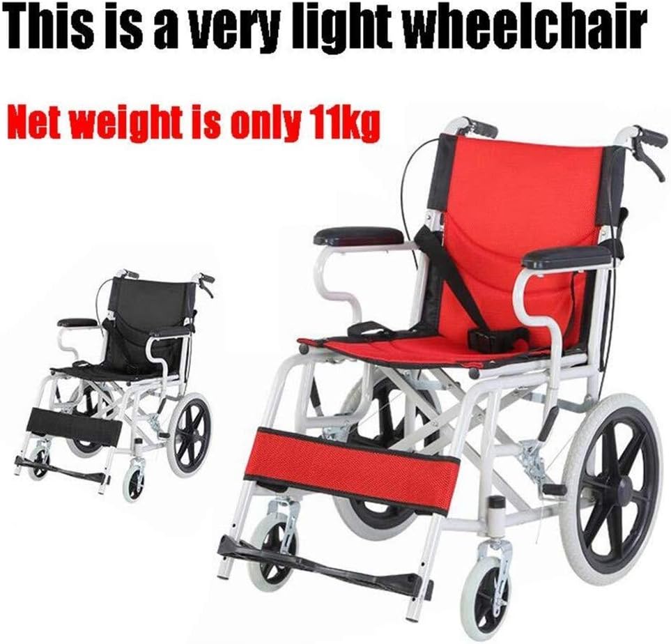 Wheelchair Aluminum Alloy Strong and Sturdy Folding,Lightweight and Portable Travel Senior/disabled Trolley Scooter,portable(Blue)