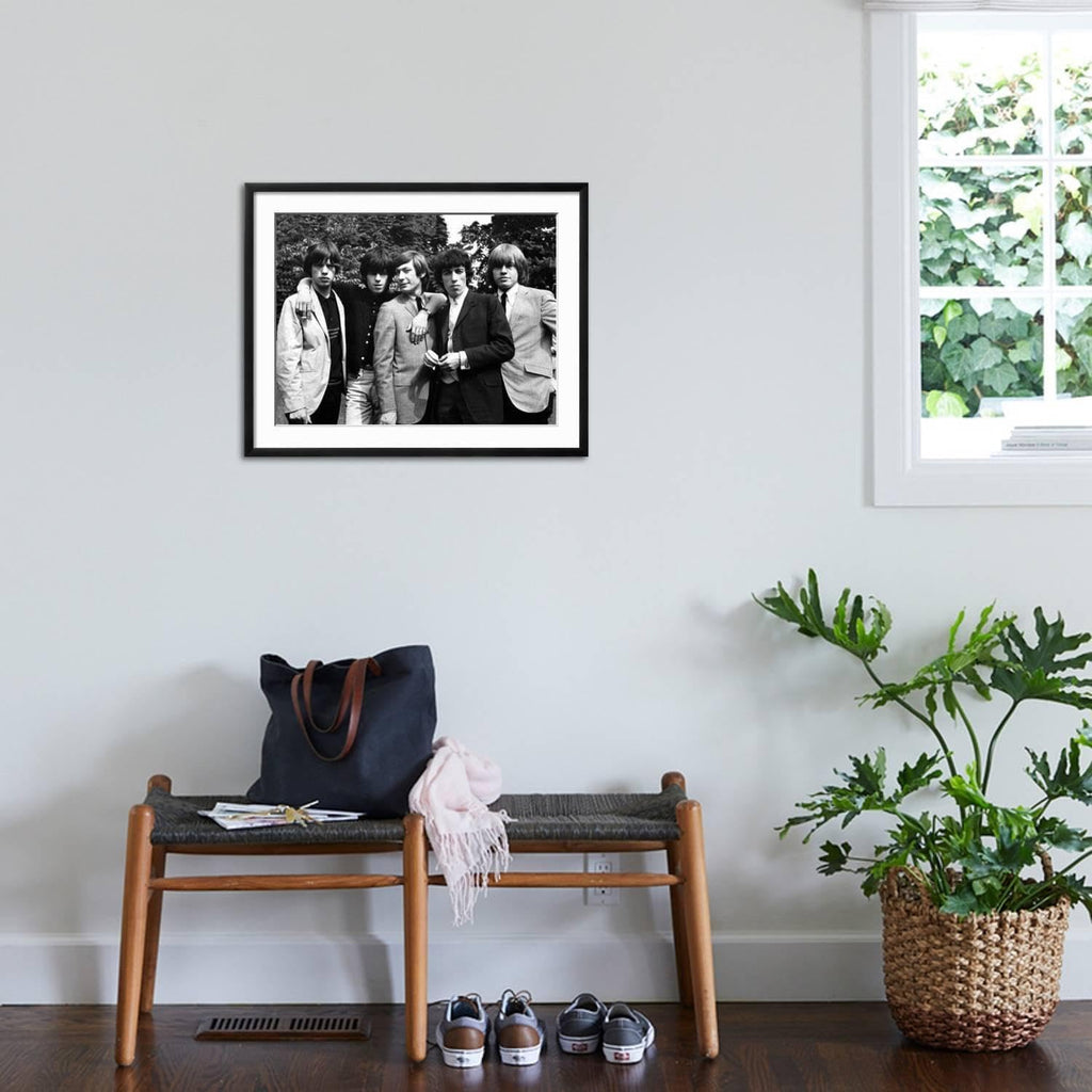Art.com Wall Photo Rolling Stones, 1964 on Black Frame by Associated Newspapers, 29' x 23'