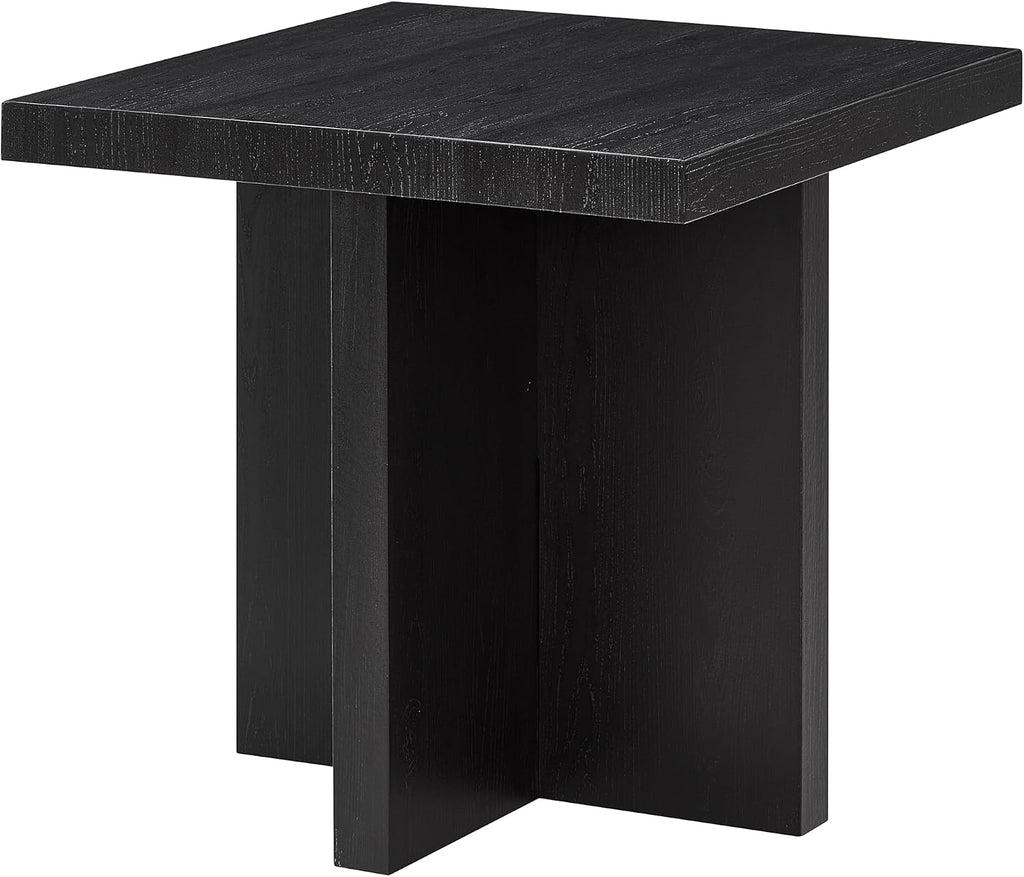Roundhill Furniture Mchome 3-Piece Coffee Table Set, Coffee Table and Two End Tables, Black Finish