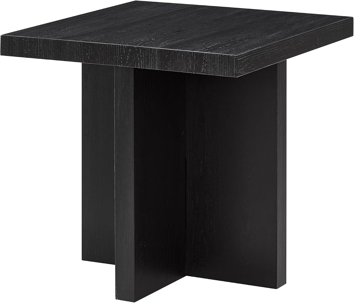 Roundhill Furniture Mchome 3-Piece Coffee Table Set, Coffee Table and Two End Tables, Black Finish