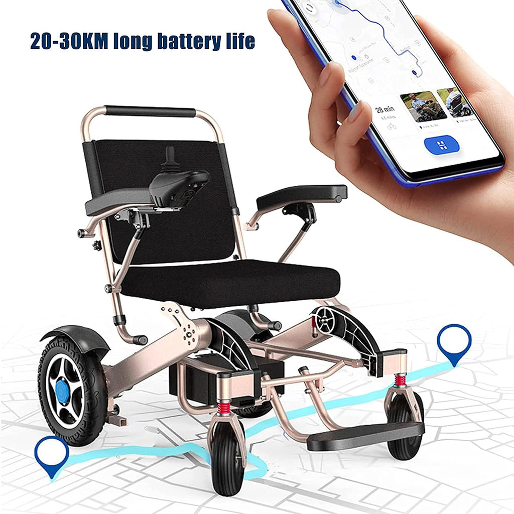 Electric Wheelchairs Lightweight Foldable Intelligent Automatic Electric Scooter for Elderly with Inconvenient Legs,Disabled