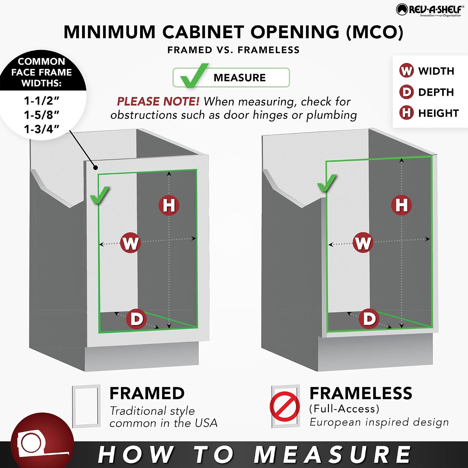 Rev-A-Shelf Pullout Filler for Between Base Kitchen Cabinets, Wooden Pantry Storage Shelves for 6' W x 30' H Opening, New Install Only, 432-BF-6C