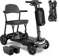 Lightweight Mobility Scooter for Seniors & Adults - 37.5lb Aluminum Frame, Dual Batteries 24.8 Miles Range, Cruise & Airline Approved, Foldable Portable Motorized Scooters, No Assembly Needed, Black