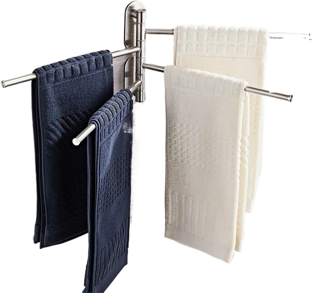 1Pc 304 Stainless Steel Wall-Mounted Towel Rack, Self-Adhesive Bathroom Towel Bar, Modern Bathroom Towel Rack, Bathroom Accesso