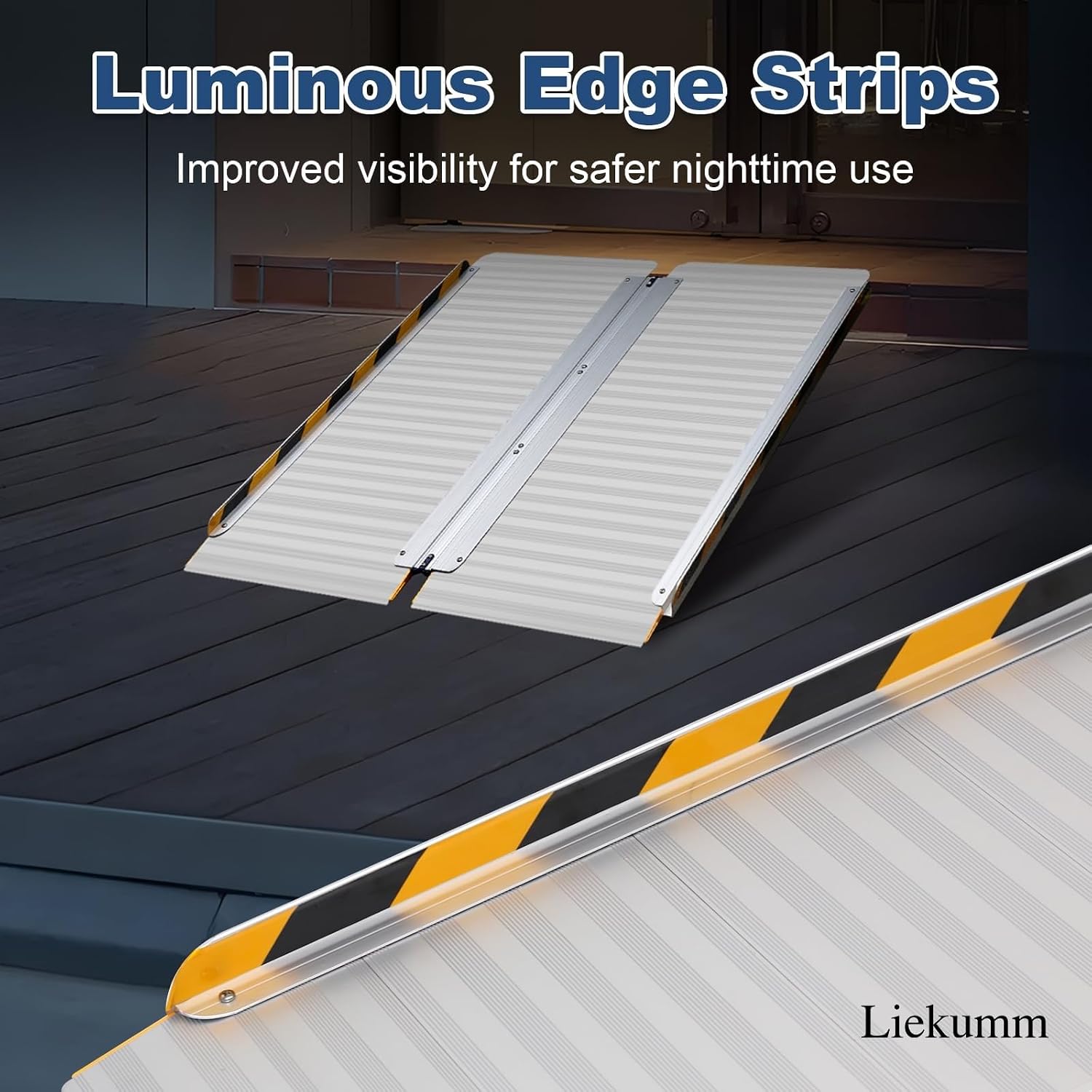 Accessible Portable Wheelchair Ramp-Lightweight Folding Ramp,Durable Aluminium,No Tools Required/Threshold/Kerbs/Wheelchair/Scooter/Disability,Easy to Store 72 * 60 * 4.5CM