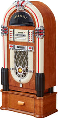 Arkrocket Full Size Jukebox Vinyl Record Player Bluetooth USB SD CD Player Radio Retro Turntable Classic Jukebox (Taurus + Stand - Classic)
