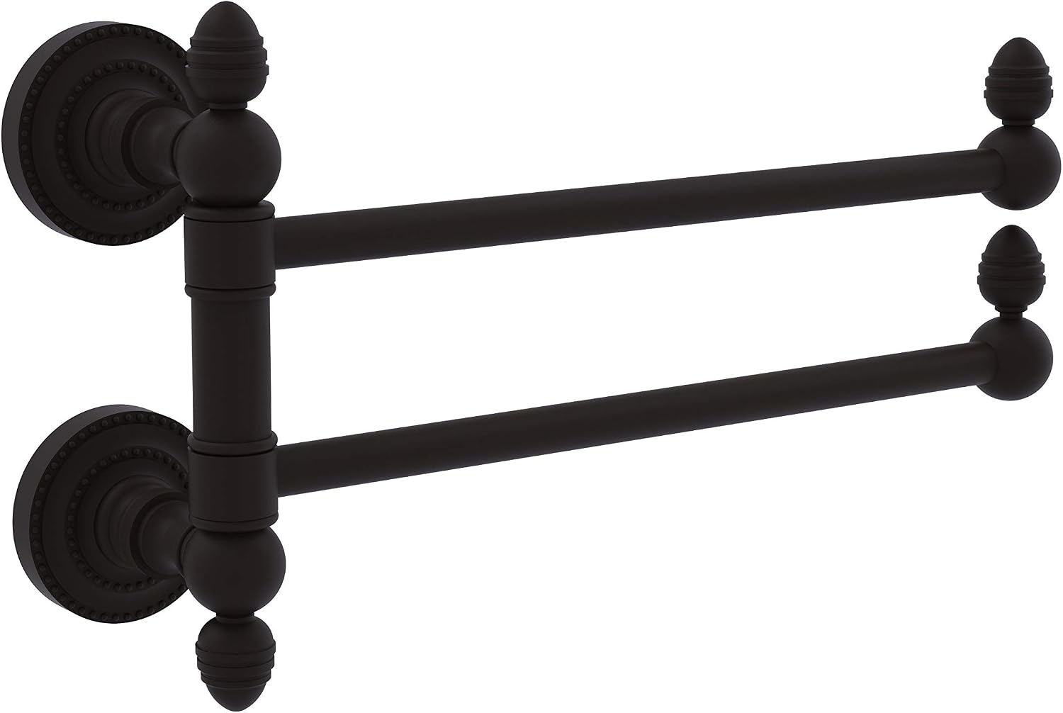 Allied Brass DT-GTB-2-ORB Dottingham Collection 2 Swing Arm Towel Rail, Oil Rubbed Bronze