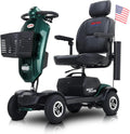 Metro Mobility - New 4 Wheel Outdoor Scooter - Adult Scooter 300lbs Foldable - Battery - 12V20AH*2pcs, Max Range 16 Miles (Green)