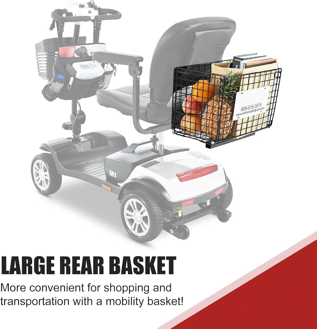 Mobility Scooters for Seniors 400 Lb Weight Capacity,Portable Folding Mobility Scooter, Travel Mobility Scooter,Heavy Duty Electric Powered Scooter W/Foldable Removable Disability Scooter,White