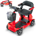 SPD2 Peak 1000W 4 Wheel Mobility Scooter,Electric Powered Wheelchair Device with 35Mile Long Range Power Extended Battery with Charger & Basket, for Travel/Elder/Adult/Handicap/Disability (Red)