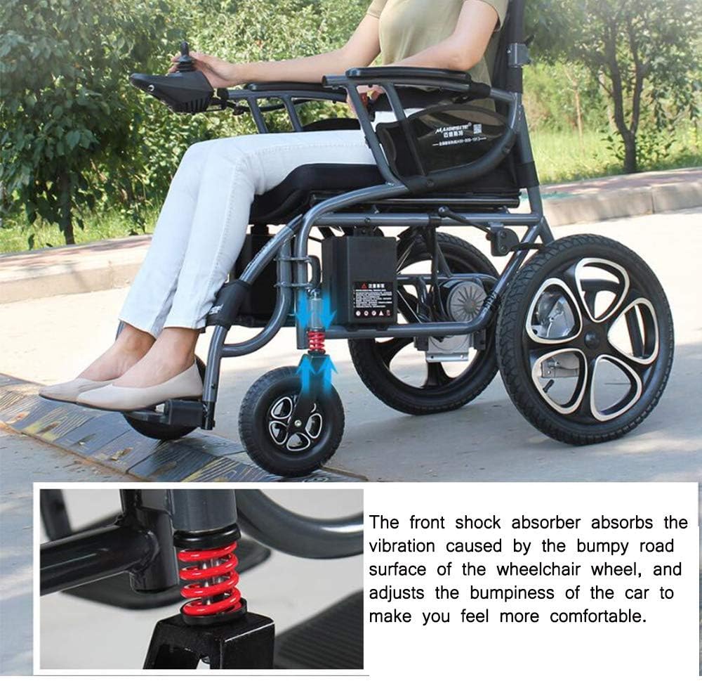 Folding Portable Electric Wheelchair, Foldable Adult Automatic Four-Wheeled Scooter Dual Battery Large Capacity Lithium Battery