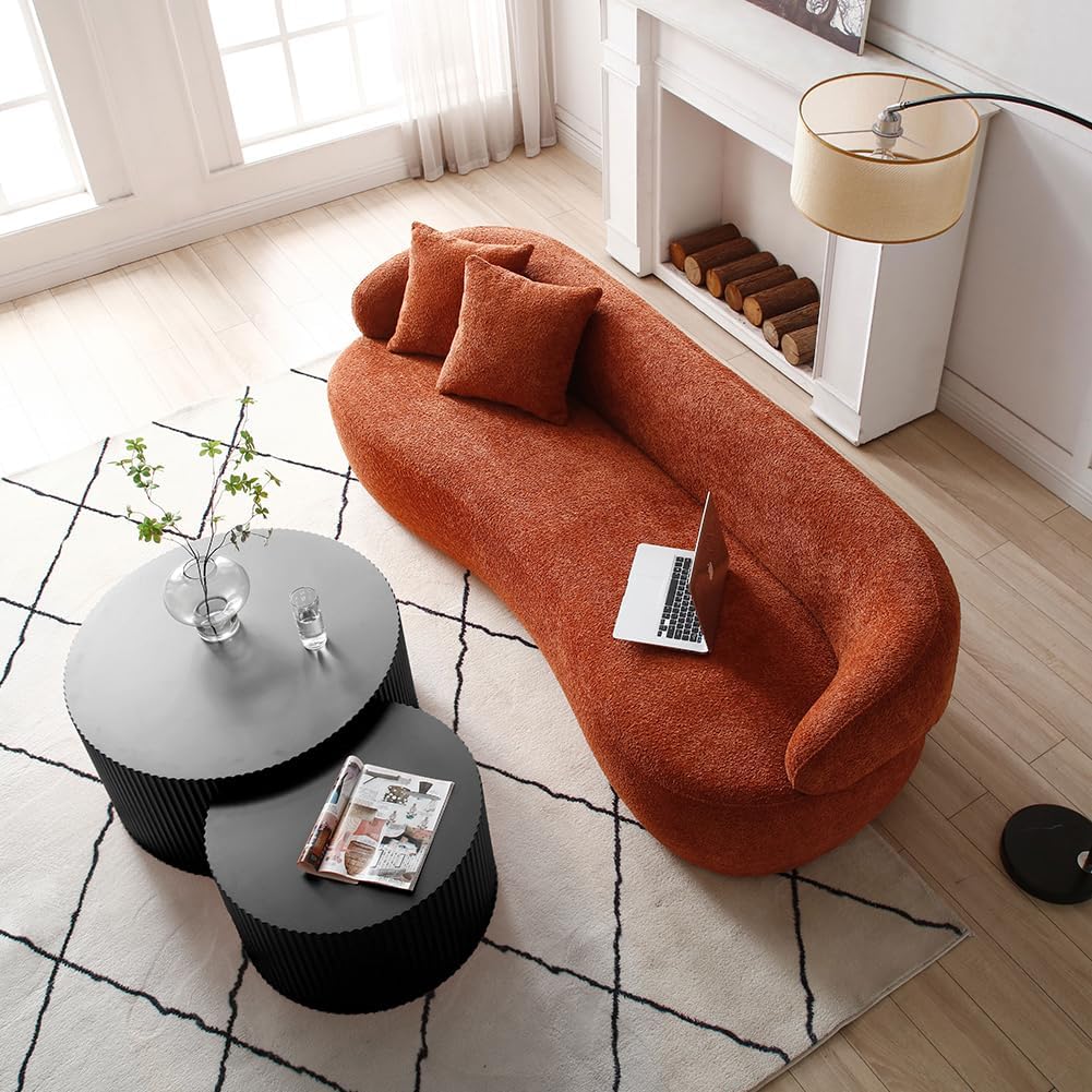 JUSTONE Black Round Coffee Table for Living Room, 35.43' Round Wood Circle Drum Coffee Table End Table Side Table for Home Office, Matte Black (ø35.4'' x 13.7'')