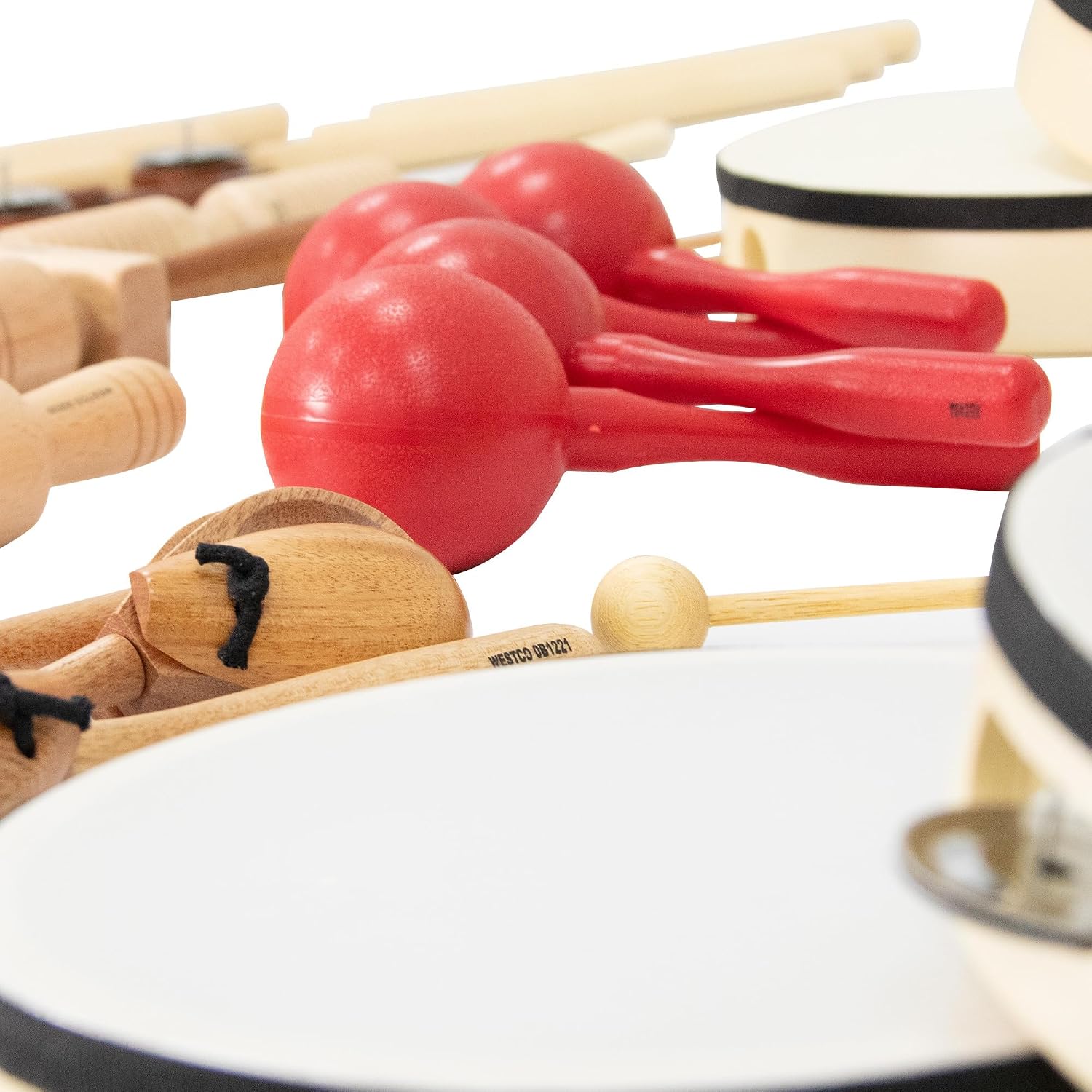 Westco WM30 30 Player Classroom Kit: Comprehensive Collection of Percussion Instruments - Drums, Bongos, Maracas, Cymbals & More - Perfect for Teachers, Includes DVD & Storage Container