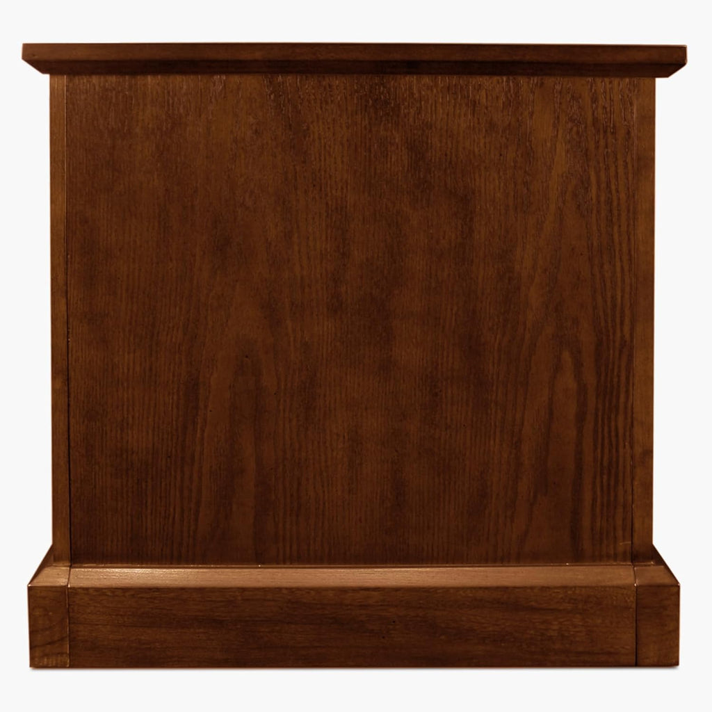 Leick Home Mission Narrow End Table, Solid Wood, with Door, for Living Room and Small Spaces, Mission Oak, 82401