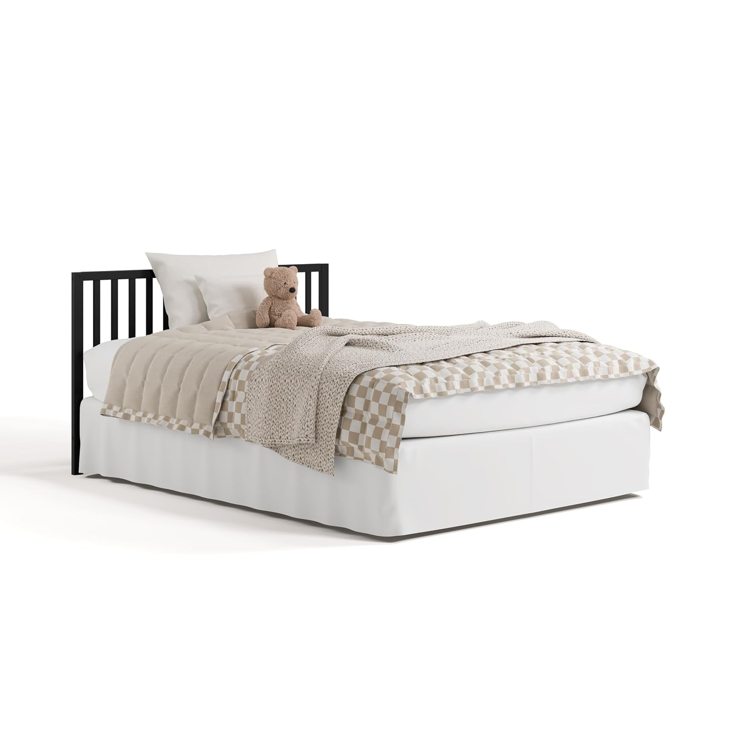 Storkcraft Morningside 5-in-1 Convertible Crib (Black) – GREENGUARD Gold Certified, Fits Standard Crib Mattress, Converts to Toddler Bed, Daybed and Full Bed, 4 Adjustable Mattress Heights
