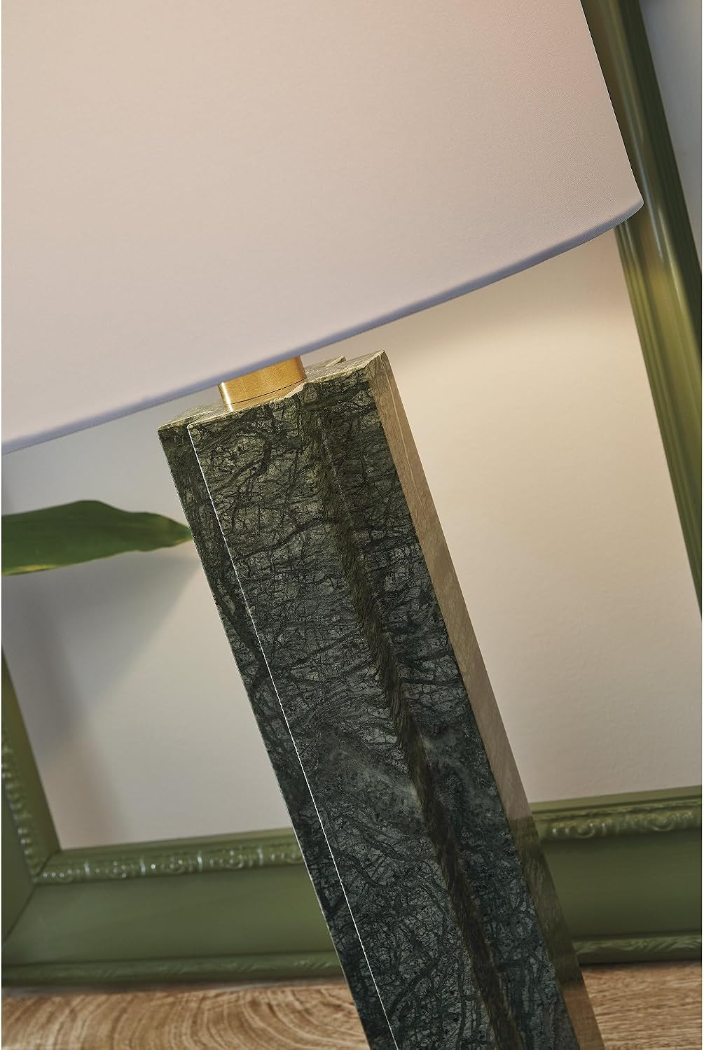 Signature Design by Ashley Keegan Contemporary Marble Table Lamp with 3-Way Switch, Green