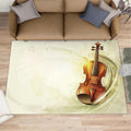 Guitar Area Rug 5x7-5x7 Rug, Musical Note Area Rugs for Living Room, Music Washable Rugs for Bedroom, Modern Music Carpet, Aesthetic Carpet - Guitar Home Decor & Gift