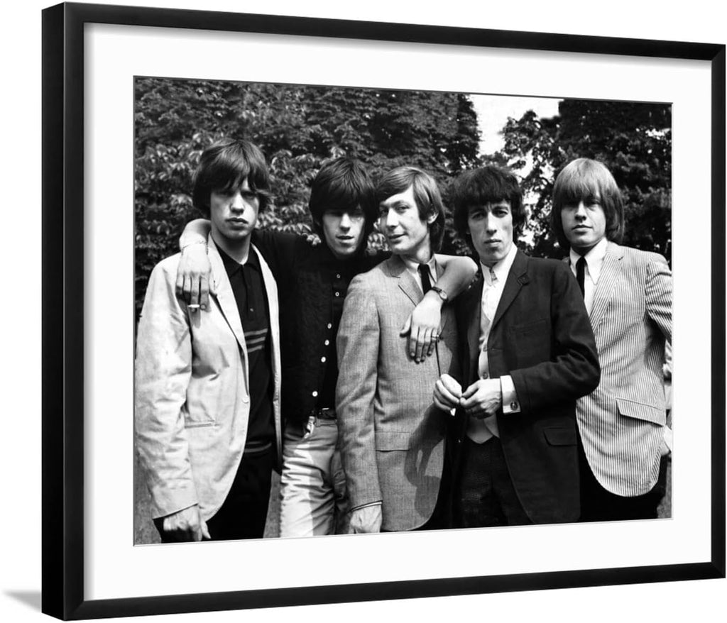 Art.com Wall Photo Rolling Stones, 1964 on Black Frame by Associated Newspapers, 29' x 23'