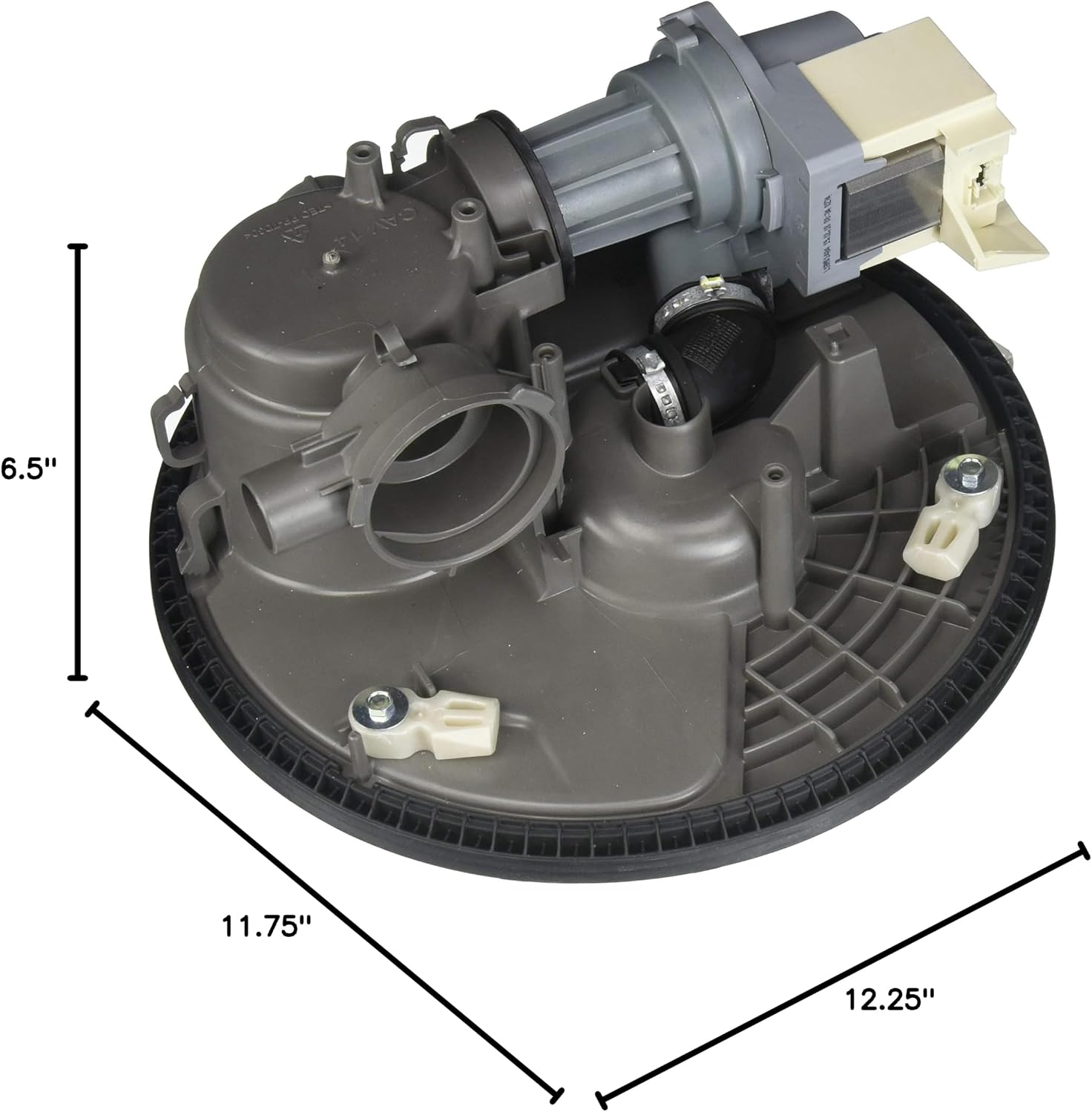 Whirlpool W11025157 Dishwasher Pump and Motor Assembly Genuine Original Equipment Manufacturer (OEM) Part for Whirlpool, Kenmore, IKEA