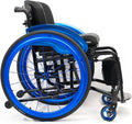 Wheelchairs for Adults,Sports and Leisure Wheelchairs,Portable Manual Wheel Chair,Folding All-Terrain Ultra Lightweight Wheelchair,Self-propelled Transport Wheelchairs(Seat Width 36cm/14.1in,Blue)