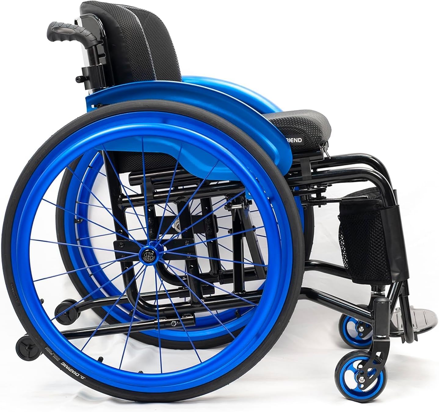 Wheelchairs for Adults,Sports and Leisure Wheelchairs,Portable Manual Wheel Chair,Folding All-Terrain Ultra Lightweight Wheelchair,Self-propelled Transport Wheelchairs(Seat Width 36cm/14.1in,Blue)