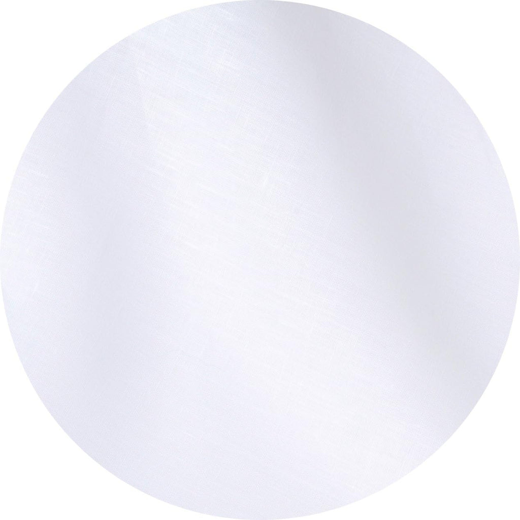 Huddleson White Round Linen Tablecloth 68' Round Luxury Italian Linen Circular Table Cloth Sewn in US