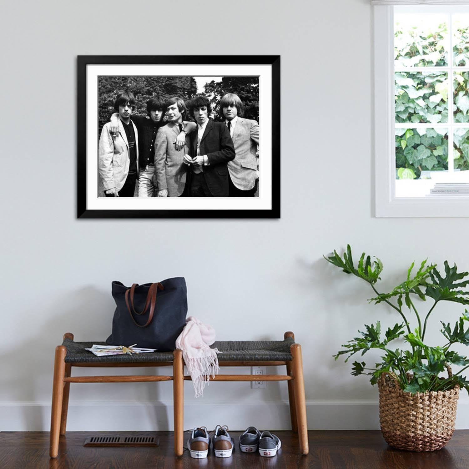 Art.com Wall Photo Rolling Stones, 1964 on Black Frame by Associated Newspapers, 40' x 32'