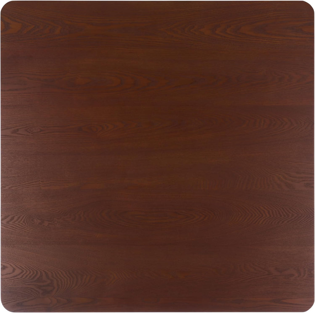 SAFAVIEH Home Collection - Camino Walnut Coffee Table with Ash Veneer, Modern Square Living Room Centerpiece (COF2303A)