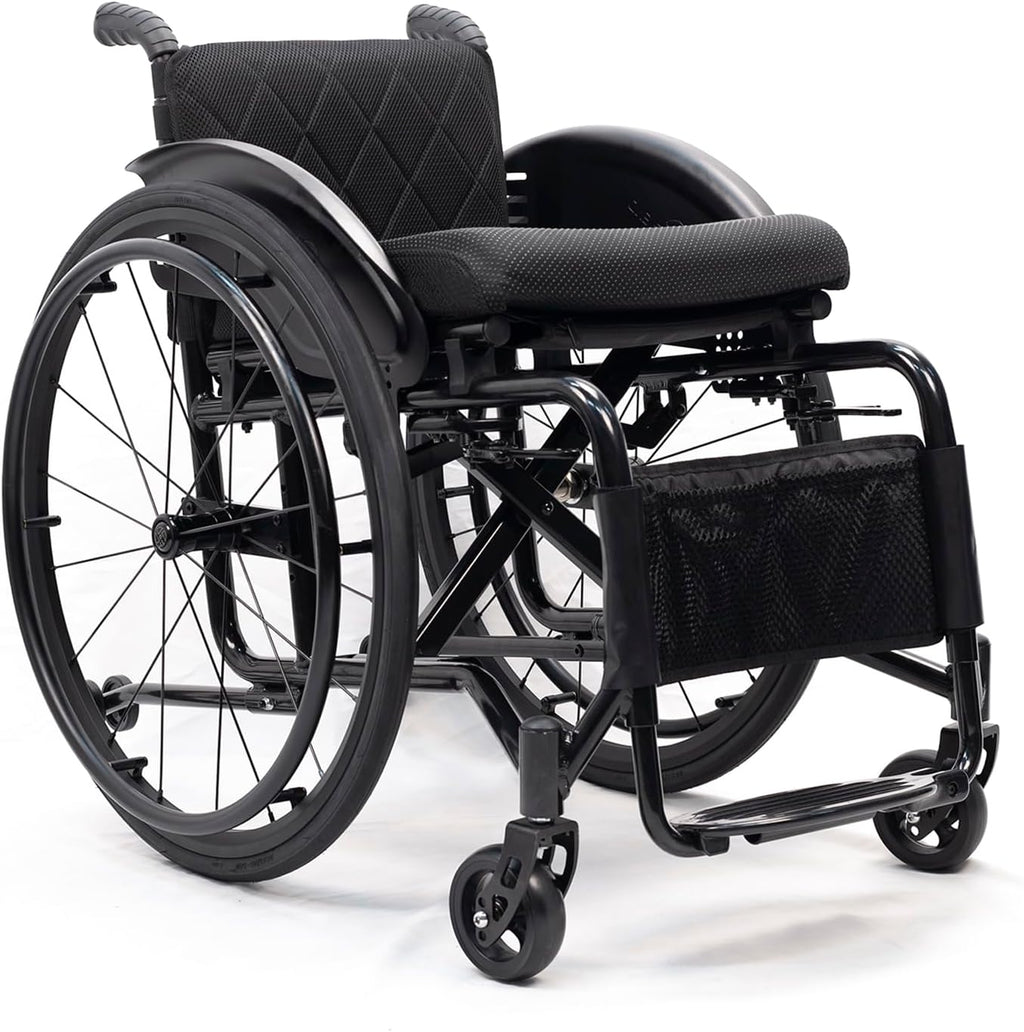 Wheelchair,Folding Transport Wheelchair,Solid Tire Sport Wheelchair,Light Weight Wheelchair,Aluminum Alloy Wheelchair,Self-propelled Manual Wheelchairs,Mobility Aids for Adult(Seat Width 36cm)