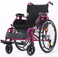Wheelchair Lightweight Foldable, Manual with Non-Pneumatic Tire Adjustable Pedals Aluminum Alloy Push Scooter,Portable