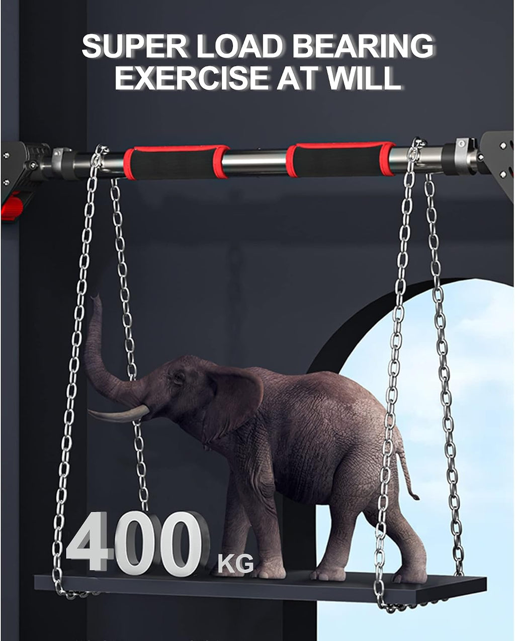 Pull Up Bar Wall Mounted, Chin Up Bar Horizontal Bar for Home Arm Training, Adjustable Door Frame Boom, No Need to Punch Holes, Adult Children's Fitness Equipment (OneColor 72)