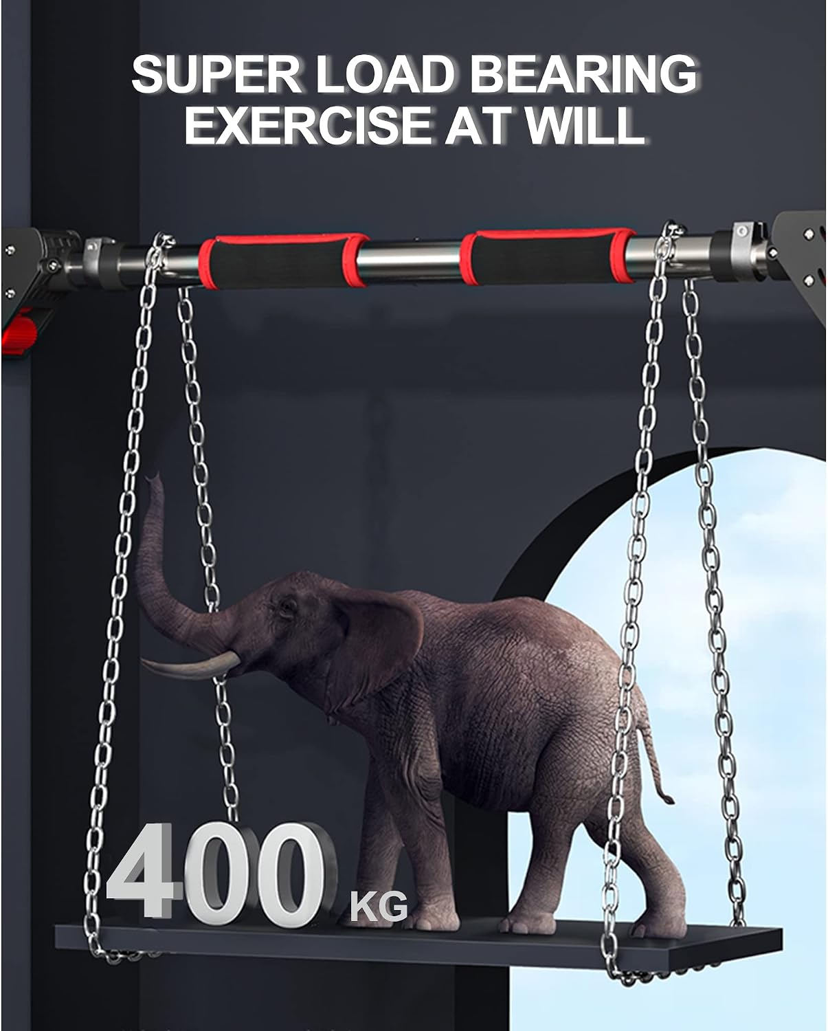 Pull Up Bar Wall Mounted, Chin Up Bar Horizontal Bar for Home Arm Training, Adjustable Door Frame Boom, No Need to Punch Holes, Adult Children's Fitness Equipment (OneColor 72)