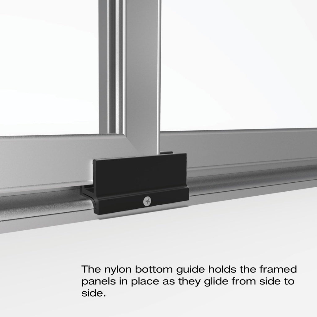 Basco Deluxe Framed Sliding Shower Door, Fits 42-44 inch opening, Obscure Glass, Brushed Nickel Finish