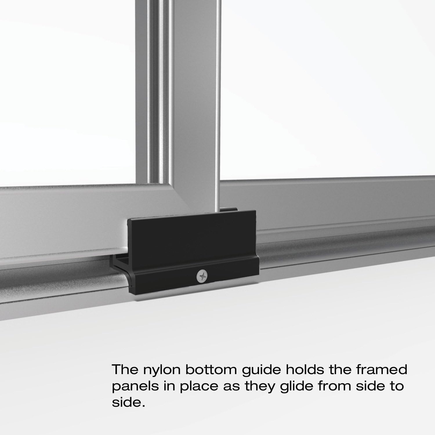 Basco Deluxe Framed Sliding Shower Door, Fits 42-44 inch opening, Obscure Glass, Brushed Nickel Finish