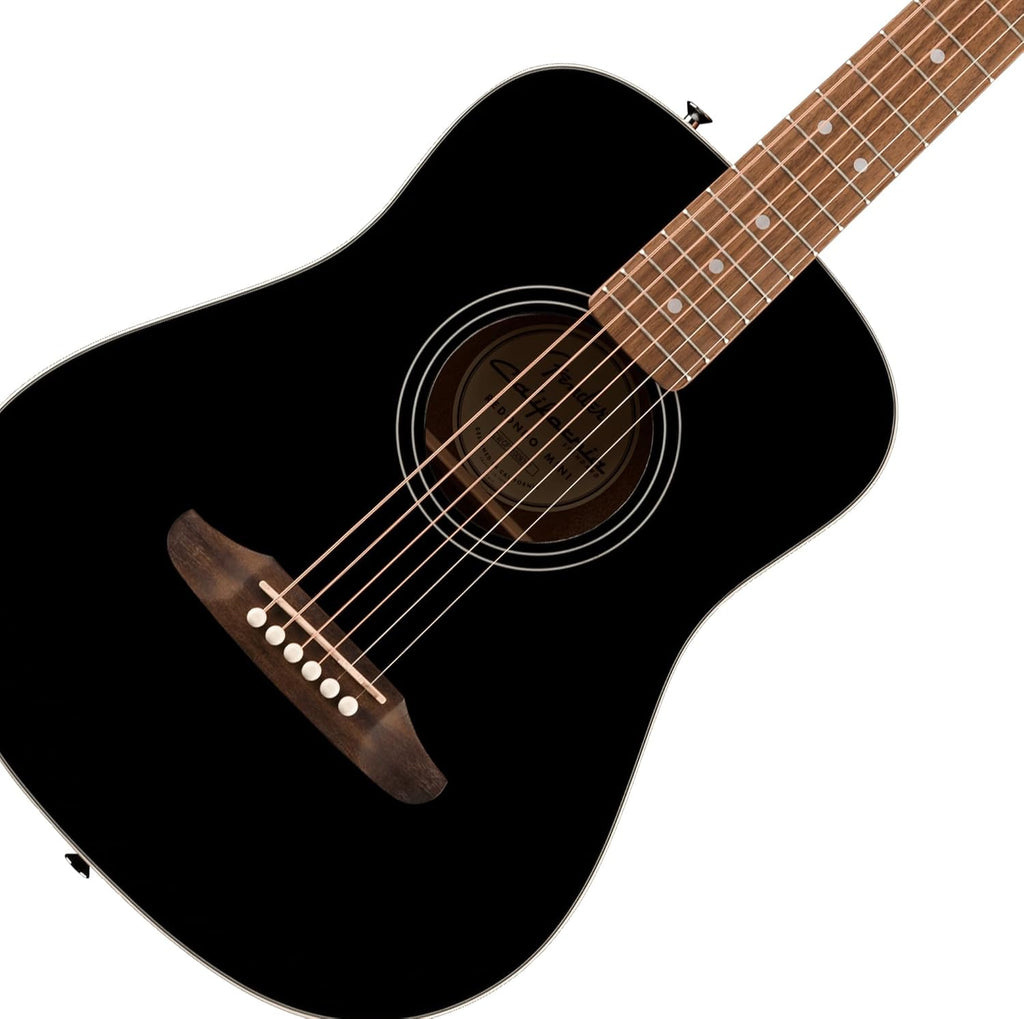 Fender California Standard Redondo Mini Acoustic Guitar - Black Bundle with Gig Bag, Tuner, Strap, Picks, and Austin Bazaar Instructional DVD