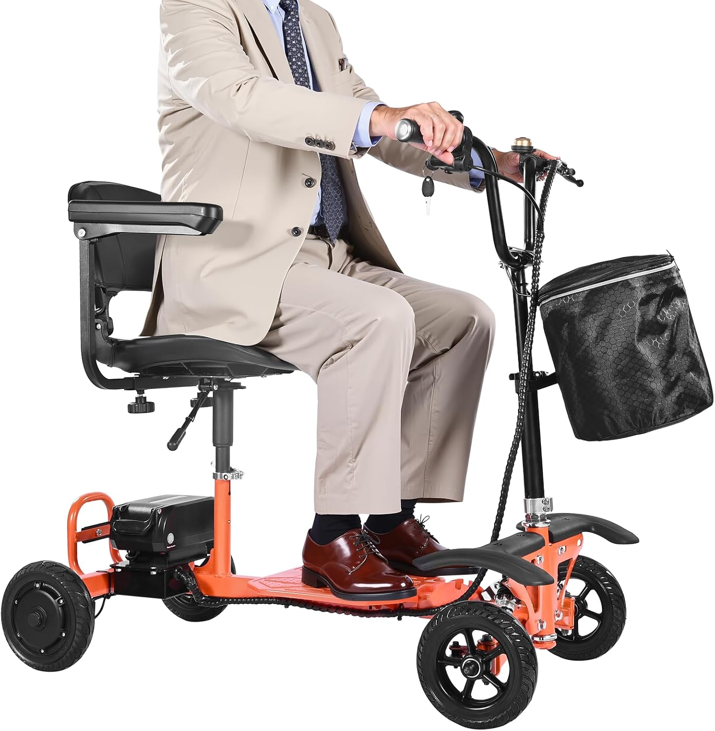 VEVOR 2025 Upgraded Lightweight Mobility Scooter for Adults & Seniors, 50lb Foldable, FAA & Cruise Approved with 12 Mile Range – Powered by Large 48V 5.2Ah Battery (No Frequent Battery swaps)