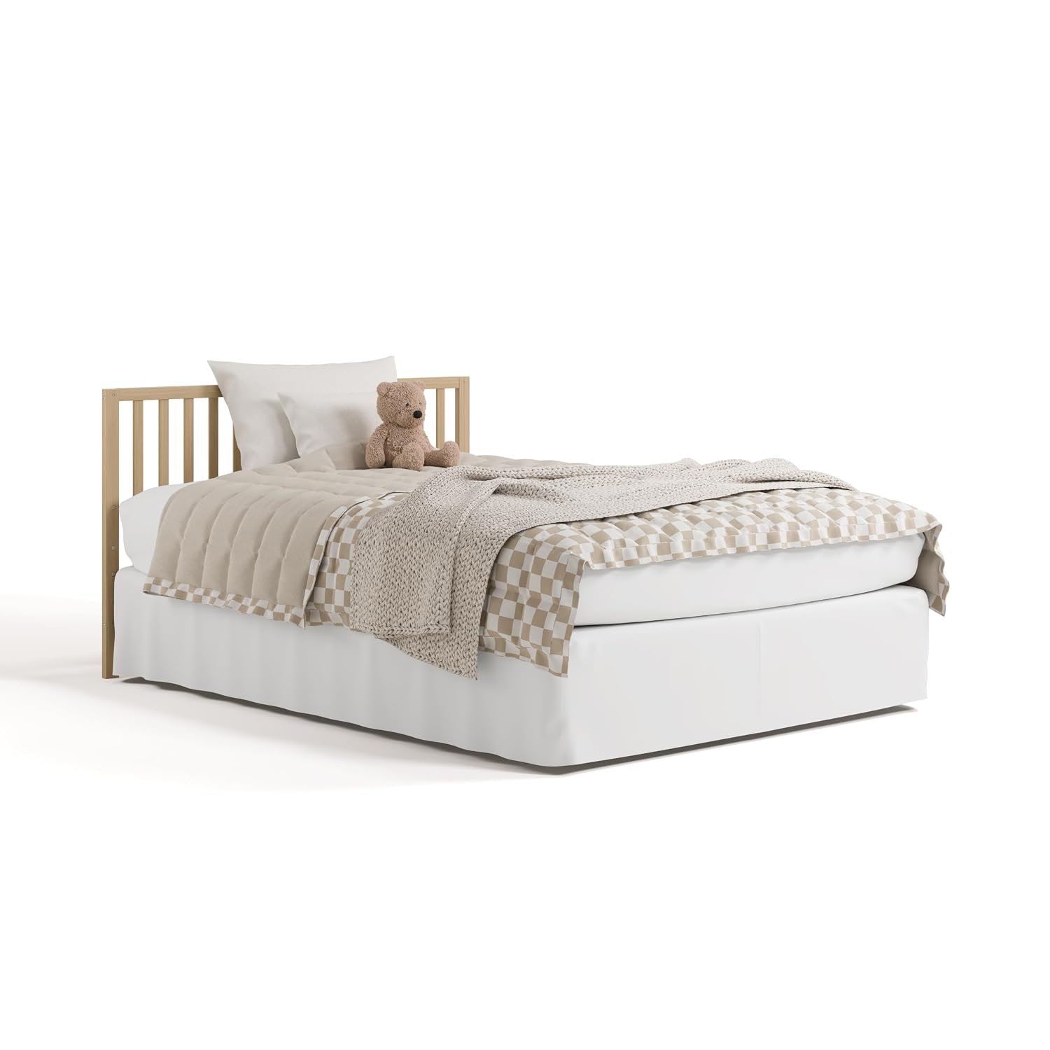 Storkcraft Morningside 5-in-1 Convertible Crib – GREENGUARD Gold Certified, Fits Standard Crib Mattress, Converts to Toddler Bed, Daybed and Full Bed, 4 Adjustable Mattress Heights (Driftwood)