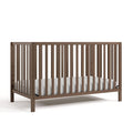 Storkcraft Morningside 5-in-1 Convertible Crib – GREENGUARD Gold Certified, Fits Standard Crib Mattress, Converts to Toddler Bed, Daybed and Full Bed, 4 Adjustable Mattress Heights (Hazelnut)